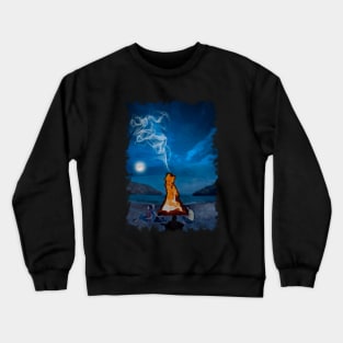 Guitar on the beach Crewneck Sweatshirt